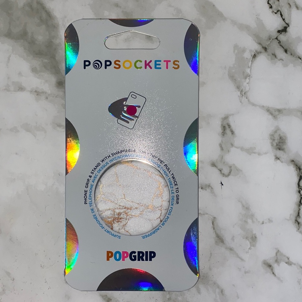 Gold Marble pop socket